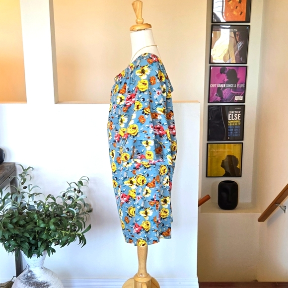 New Xhilaration Women’s Floral Print Off The Shoulder Bell Sleeve Boho Dress XXL - Picture 7 of 10